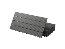 Azulejos Para Exterior Ecd Germany Wpc Antracite 60x30cm 6 Peças Para 1m² Sistema Click