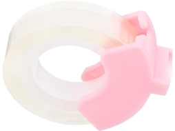 Dispensador Fita Adesiva de Plástico Rosa, Suporte de Corte Portátil
