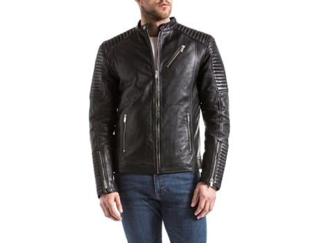 Casaco De Homem Blue Wellford Piloto Wellford Atur Pele Preto (l)