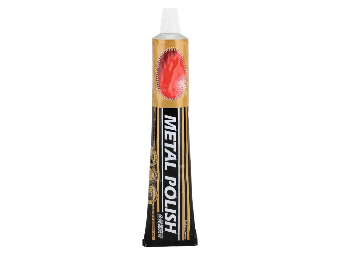 Pasta para polimento de metais 75ml, limpador antiferrugem para decorações e relógios.