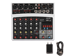 Mixer de Áudio Mesa de 6 Canais Digital Profissional EOOCOO