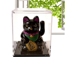 Estatueta De Gato Acenando Com Energia Solar | Estátua Decorativa Para Escritório