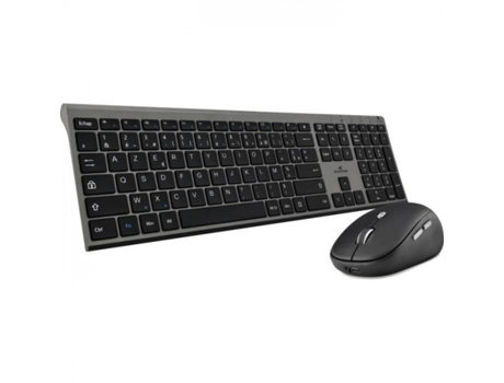 Teclado Mouse BLUESTORK Sem Fio Grapheme Preto Pack-Wl-Pc-Bk / Fr