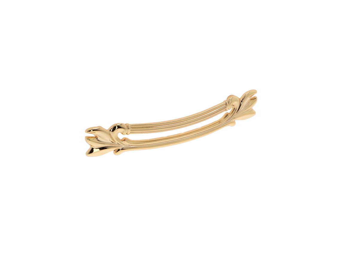 Puxador para Móveis HARDWAREXCHANGE em Zamac com 128mm de distância central, banho de ouro, conjunto de 25
