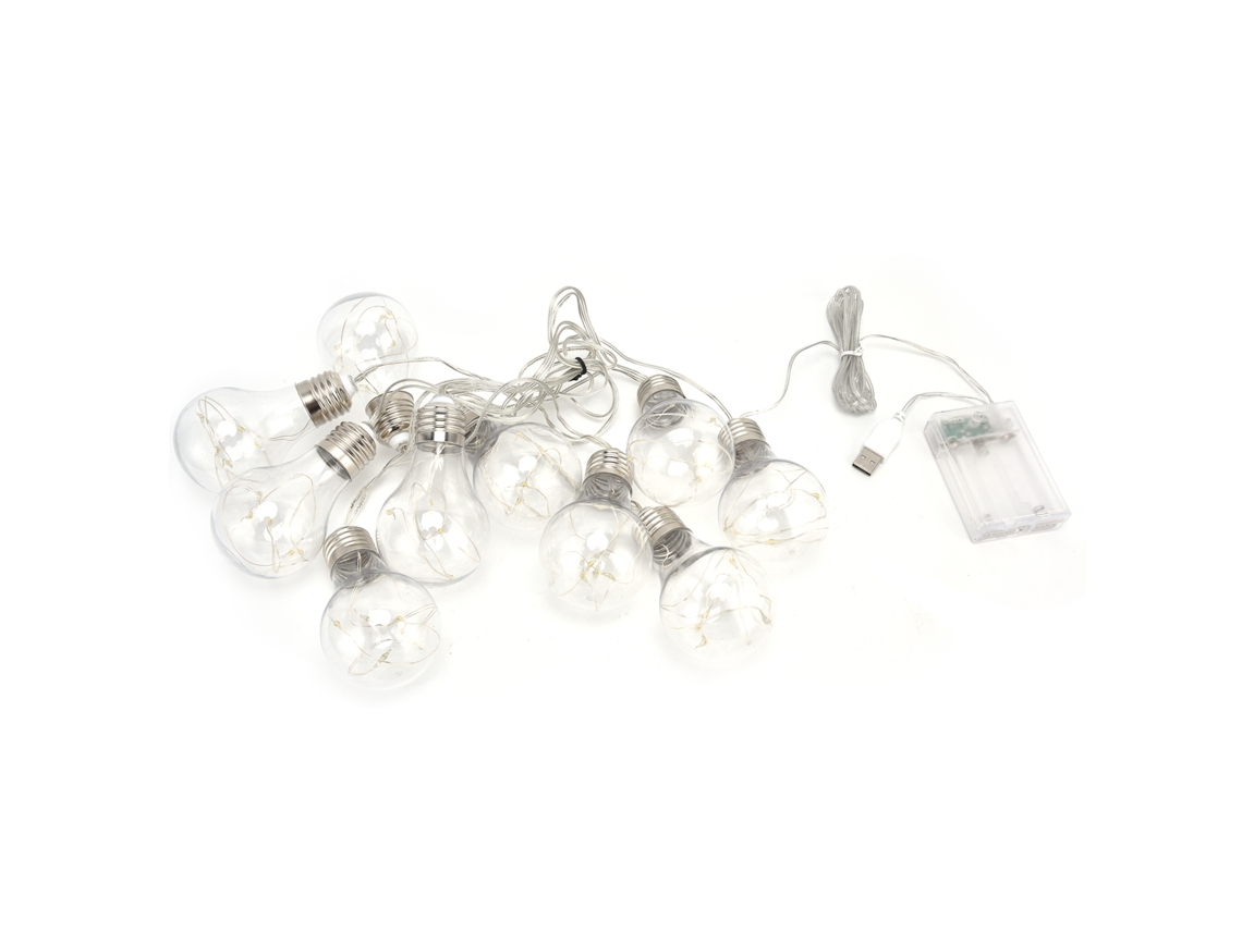 Rebe-cadena De Luces Led 50 Bombillas Impermeable Decorativa Para Patio Exterior Boda Jardín