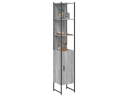 Vidaxl Armário Wc 33x33x185,5 Cm Derivados De Madeira Cinzento Sonoma
