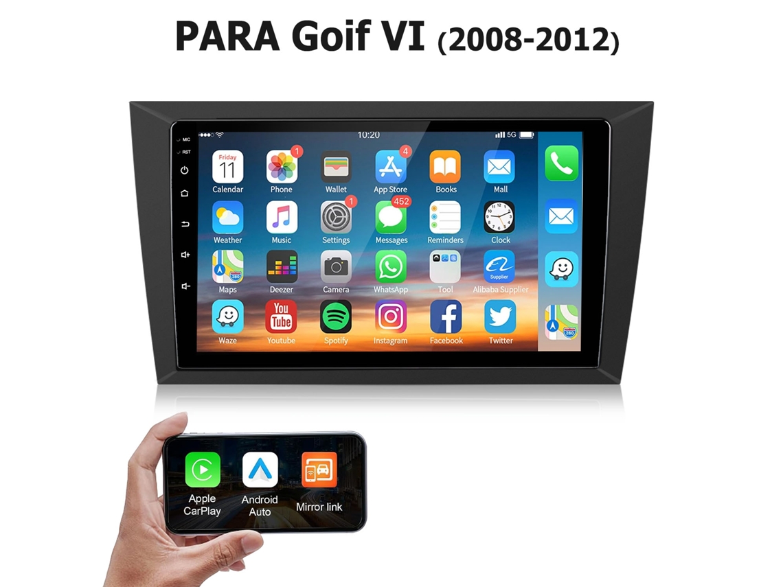 Rádio Carro Junsun Vi Linux Carplay Sem Fios Android Auto Para Vw Golf Vi 2008-2012