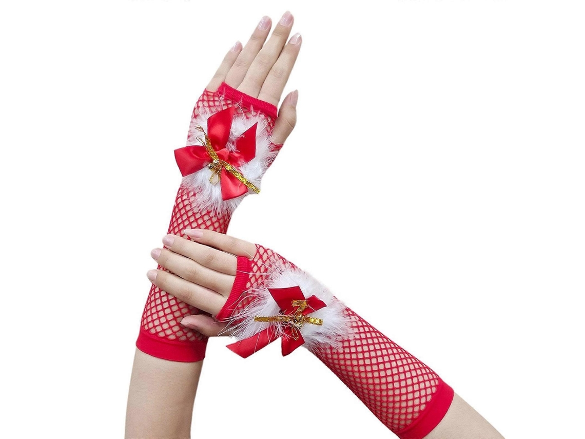 Meia Natalina Em Veludo Vermelho Com Detalhes Brancos, Para Doces E Presentes. Loja Olysi