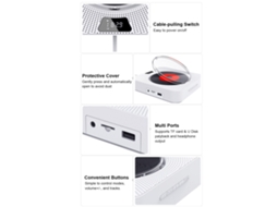 Player De Cd Com Bluetooth, Rádio Fm, Controle Remoto E Suporte A Cartão Tf