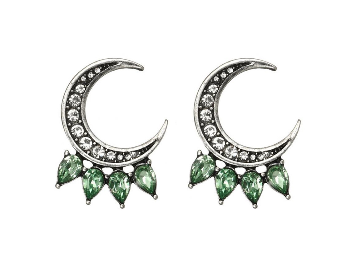 Brincos Femininos Forma De Lua Elegante