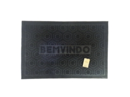 Tapete MYDEKOR Porta Aborrachado Preto (59x39)