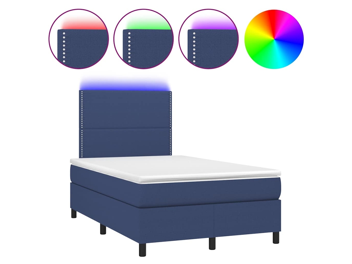 Box Spring Bed, Box Spring Beds Vidaxl Azul Tecido (120 X 200 Cm)