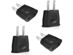 Conjunto De 4 Adaptadores Viagem Europeus Para Americanos, Adaptador De Tomada Europeia Para Os Eua, Adaptador De Tomada Viagem Europeu