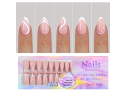 Uñas Falsas De Gel Suaves Color Nude 15 Tamaños 150pcs Con Base Y Primer Preaplicados Para Arte De Uñas Diy
