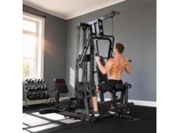 Kraftstation Fitnessstation Mit Latzug Butterflystange 65kg Gewichten Seil Bis Zu 120kg