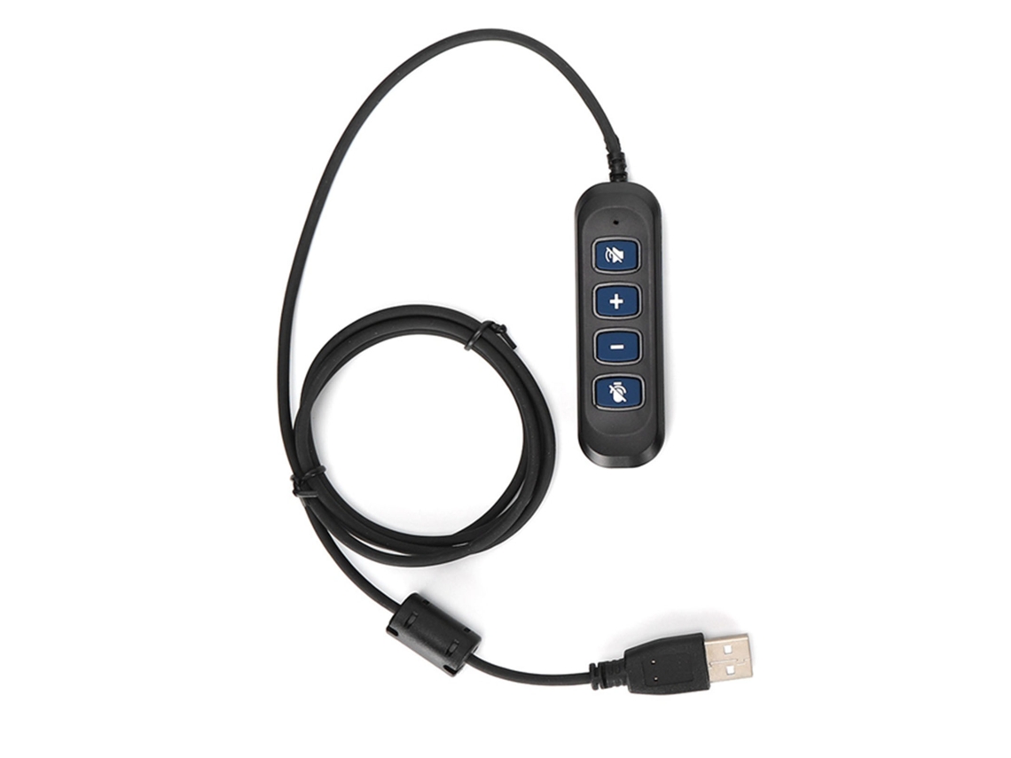 Aetheria adaptador de Fone de Ouvido H901 Usb Plug Qd com Volume Ajustável para Centro de Chamadas 3.5mm Azul