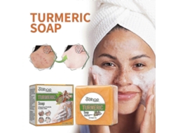 Sabonete De Limpeza Com Cúrcuma, Refrescante E Rejuvenescedor, Reduz Manchas Escuras E Acne, Suaviza A Pele E Limpa O Corpo.