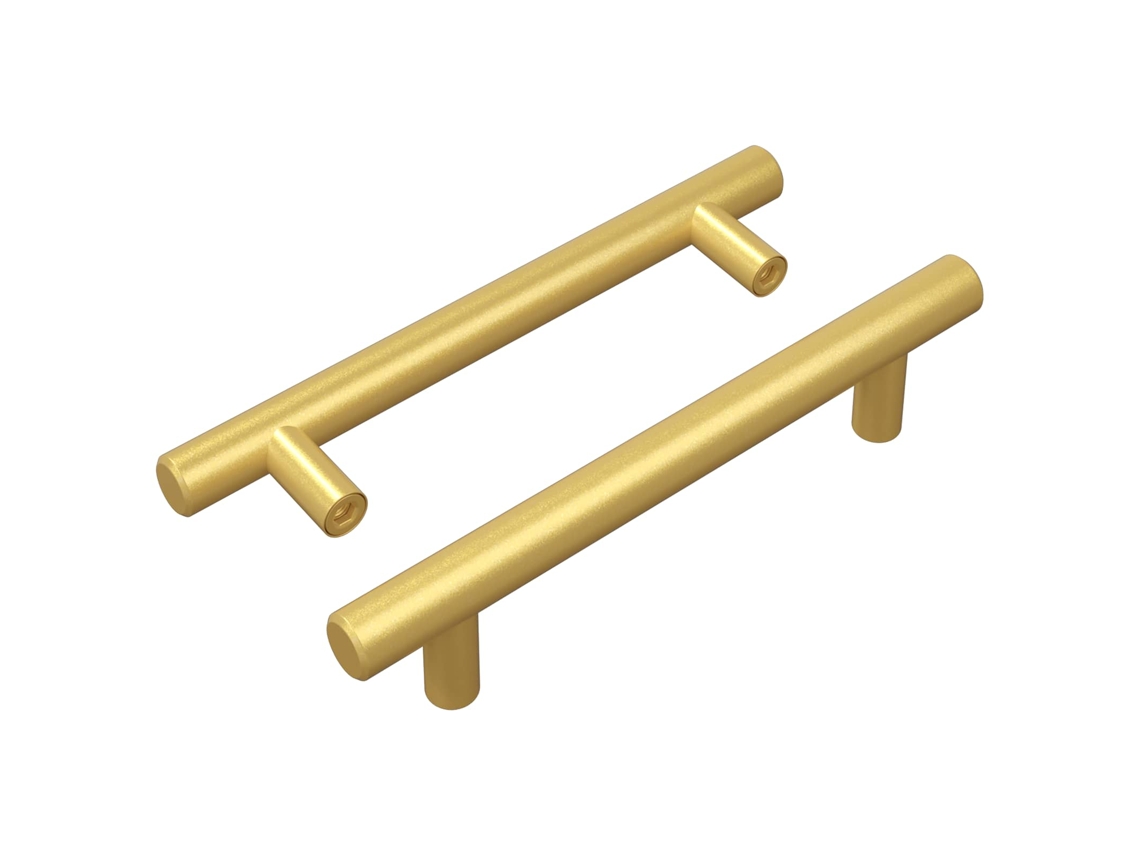 Conjunto 2 Maçaneta De Armário Vidaxl Dourado Aço Inoxidável (150 Mm)