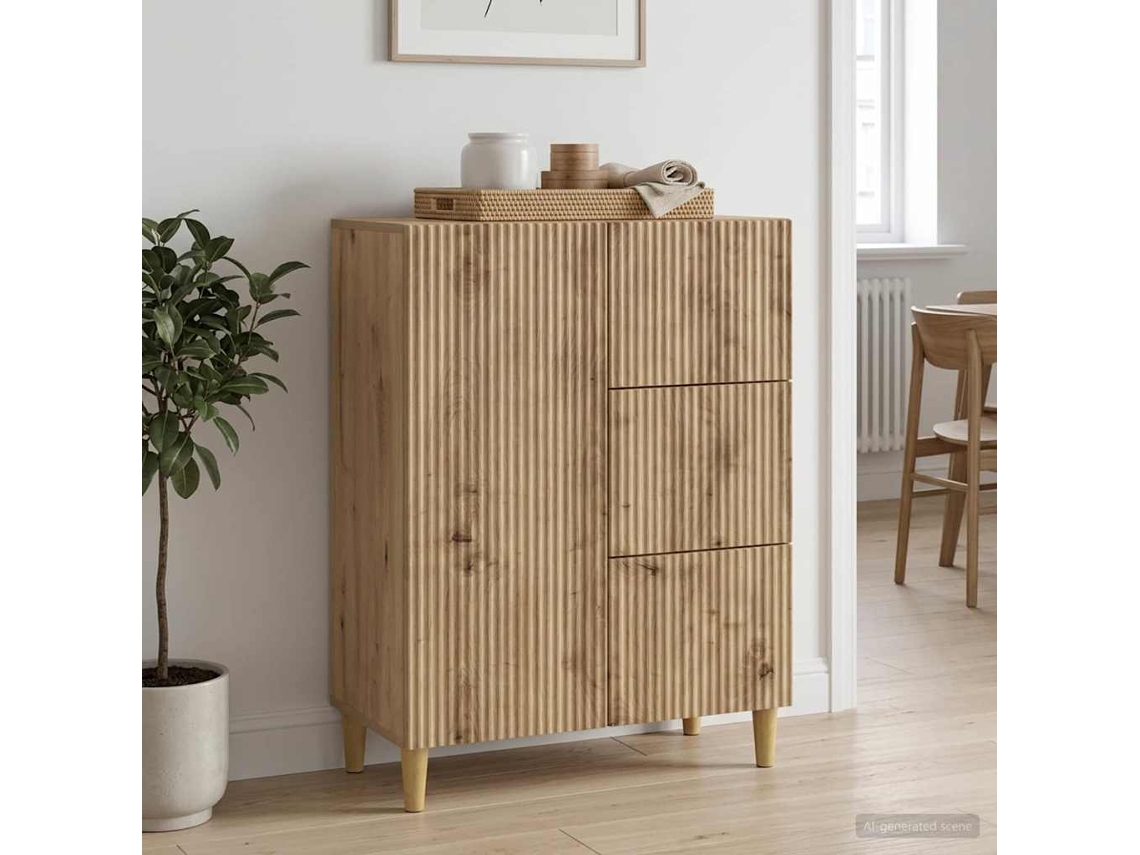 Vidaxl Buffet Carvalho Arttisan 66 X 34,5 X 90 Cm Derivados De Madeira