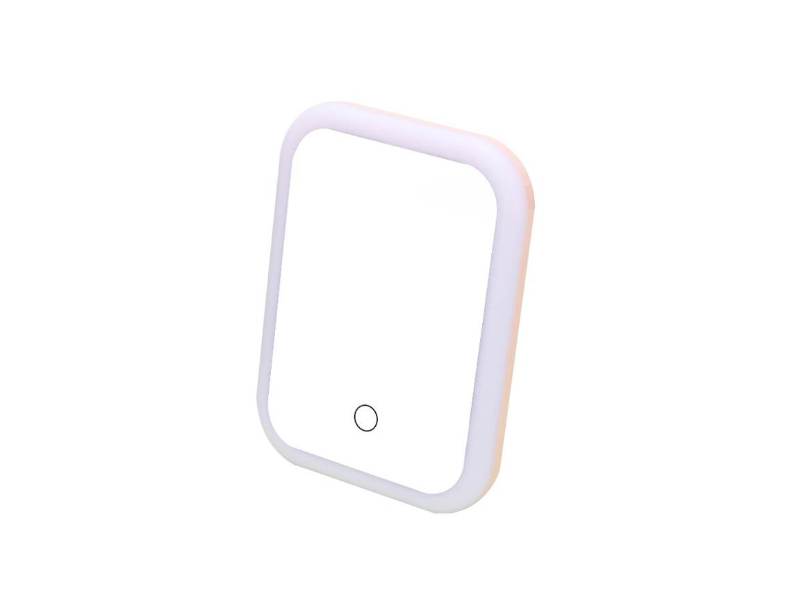 Espelho de Maquiagem Led com Tela Sensível Ao Toque, Portátil, Dobrável e com Luz Ajustável. MDUG (rosa)