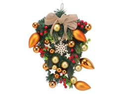 Guirlanda De Natal Artesanal Reutilizável Porta E Lareira