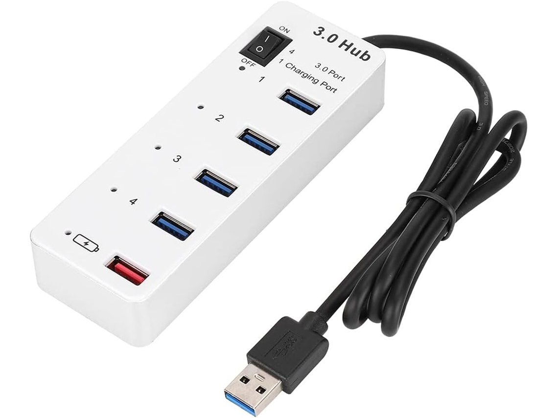 Hub Usb 3.0 Byl 3011, De 4 Portas Com Porta Carregamento, Divisor
