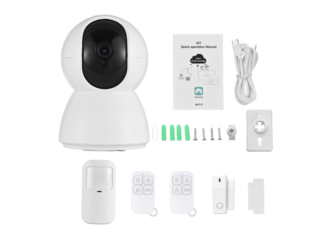 Laxiscreed Câmera Iot De 3mp Com Wifi 2,4g E Alarme Inteligente Para Segurança Residencial
