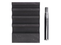 Molde De Grafito Resistente Ao Calor Médio Redondo Com 4 Ranhuras Para Lampwork De Vidro Graphite Shaper