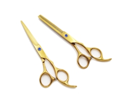 Tesoura De Corte De Cabelo De Barbeiro De 6,0 Polegadas E Tesoura De Desbaste Para Brilvibera