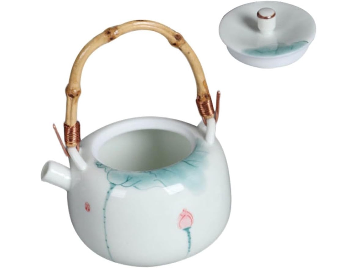 Bule De Cerâmica Com Alça, Estilo Chinês Simples E Elegante.