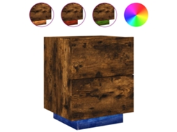 Bedside Cabinet, Bedside Cabinets Vidaxl Marrom Madeira Processada (n/a)