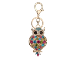 Chaveiro Pendente De Coruja Com Strass Presente