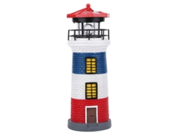 Farol Solar Rotativo IP65 com Luz Automática em Resina | S/MARCA