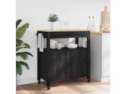 Vidaxl Carrinho De Cozinha Monza Preto 84 X 40 X 88,5 Cm