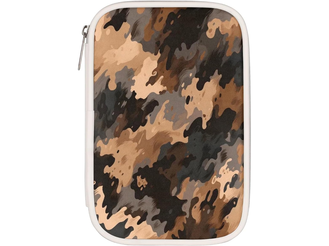 Estojo Lápis Com Textura Militar Abstrata, Organizador De Material Escolar, Estojo Lápis Com Estampa Camuflada