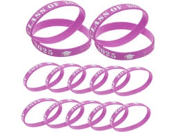 Conjunto de 20 pulseiras de silicone para formatura, pulseiras para formatura como lembrancinhas para festas temáticas escolares.