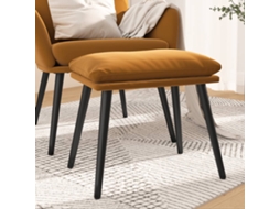 Vidaxl Apoio De Pés 45x29,5x35 Veludo Castanho