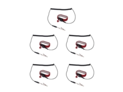 Conjunto Tbest com 5 pulseiras antiestáticas, pulseira ESD com clipe de aço inoxidável para reparos eletrônicos.