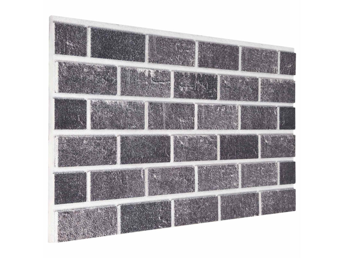Vidaxl Painéis De Parede 10 Unid. 100 X 50 Cm Preto E Cinza Espuma Eps