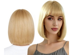 Pruik Com Pônei - Bob Curto De 30 Cm - Resistente Ao Calor - Fios Sintéticos - Aparência Natural - Confortável Para O Cabeça - Peça De Cabelo