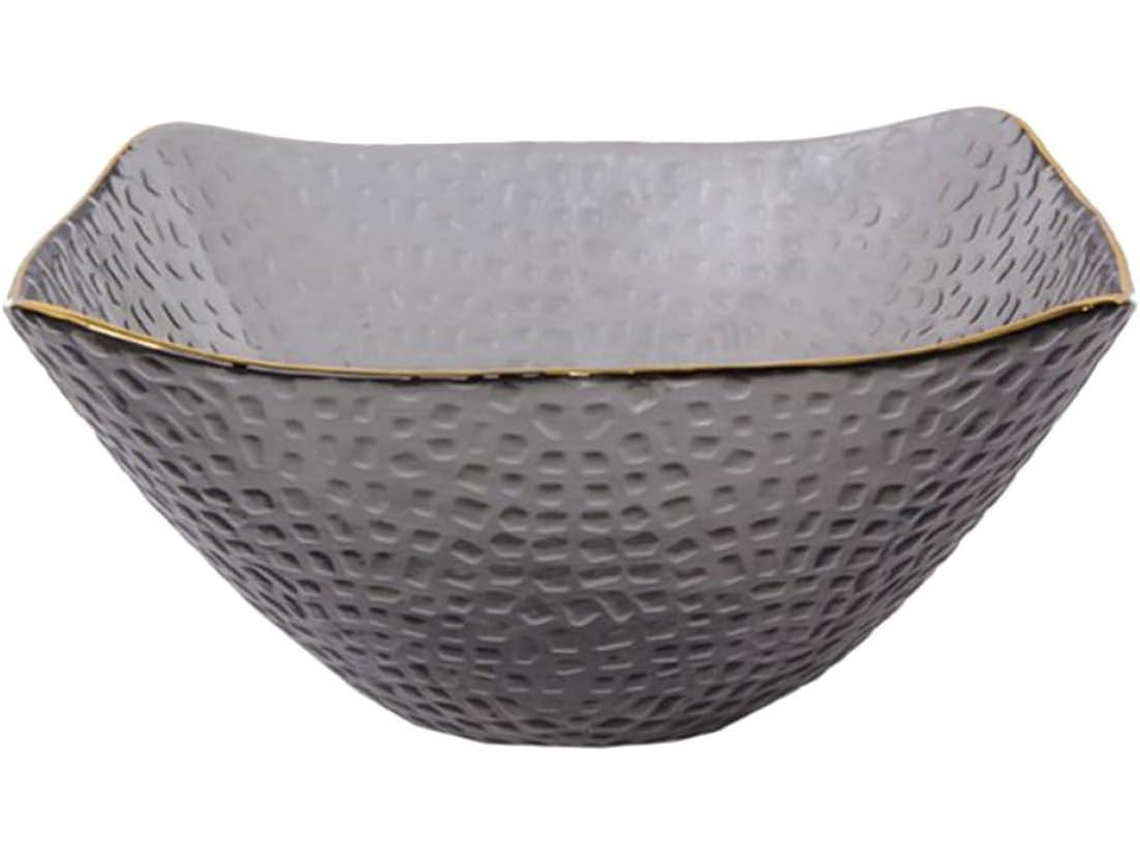 Chapéu Quadrado Elegante Com Aba Dourada Em Vidro Transparente - Design Multiuso