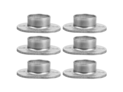 Base Redonda De Aço De 6 Mm Com 48 Polegadas, Flange De Piso Zincada, Suporte Para As Mãos.