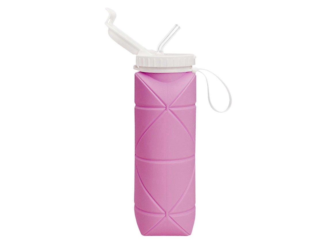 Garrafa De Água Dobrável, Leve E Portátil Para Escola E Ciclismo, Na Cor Violeta.