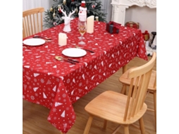 Tábua De Natal - Toalha De Mesa Xmas - Decoração Festiva - Resistente À Rugosidade - Resistente Às Manchas - 54x108 Polegadas - Vermelho