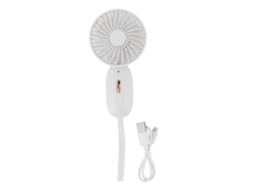 Ventilador Portátil Usb 3 Velocidades Bateria 500mah Branco