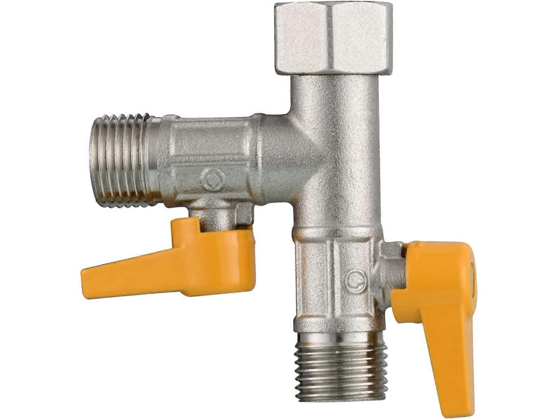 Válvula 3 Vias 1/2 T de Latón para Ducha fija y manual con conexión macho G 1/2 resistente a la corrosión