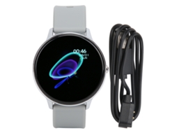 Pulseira Inteligente Ip68 Com Tela 1.4in Monitoramento De Fitness E Sono Controle Táctil Prata