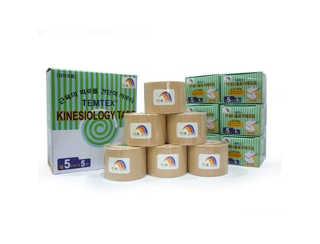 Fita Kinesiológica 5×5 Bege 6 Un. Temtex