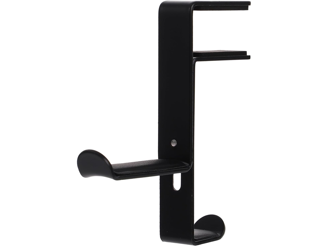 Suporte De Mesa Para Fones Ouvido Nolitoy Em Metal Preto, Portátil E Resistente Ao Desgaste, Com Gancho Ajustável, Sem