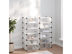 Vidaxl Sapateira 94,5x36,5x106 Cm Pp Transparente